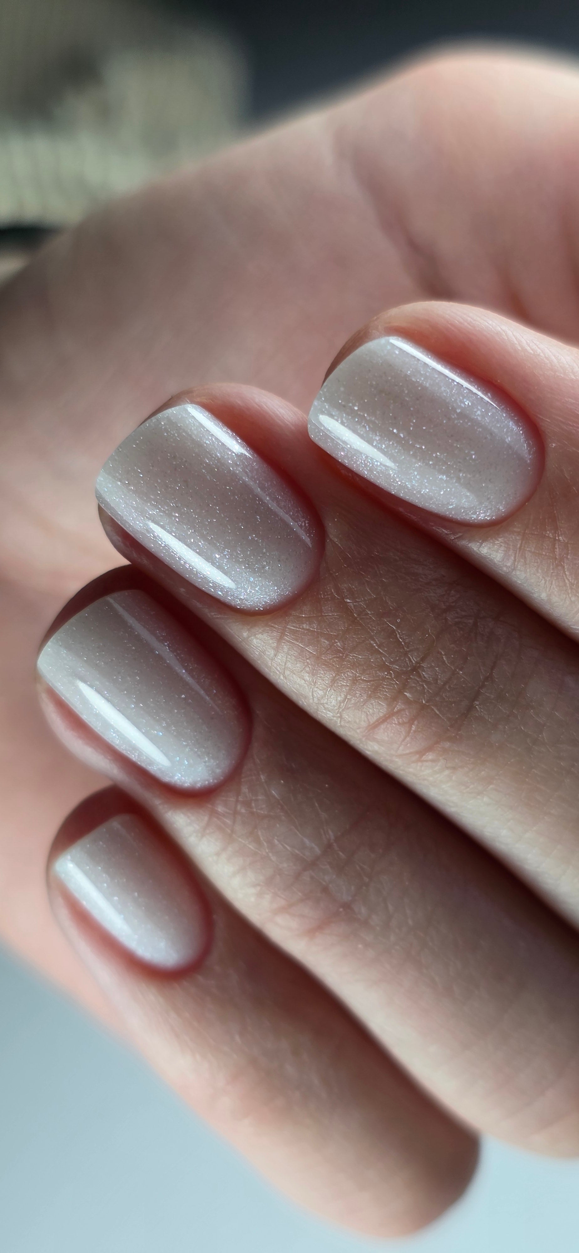 Solid fiber milky shine