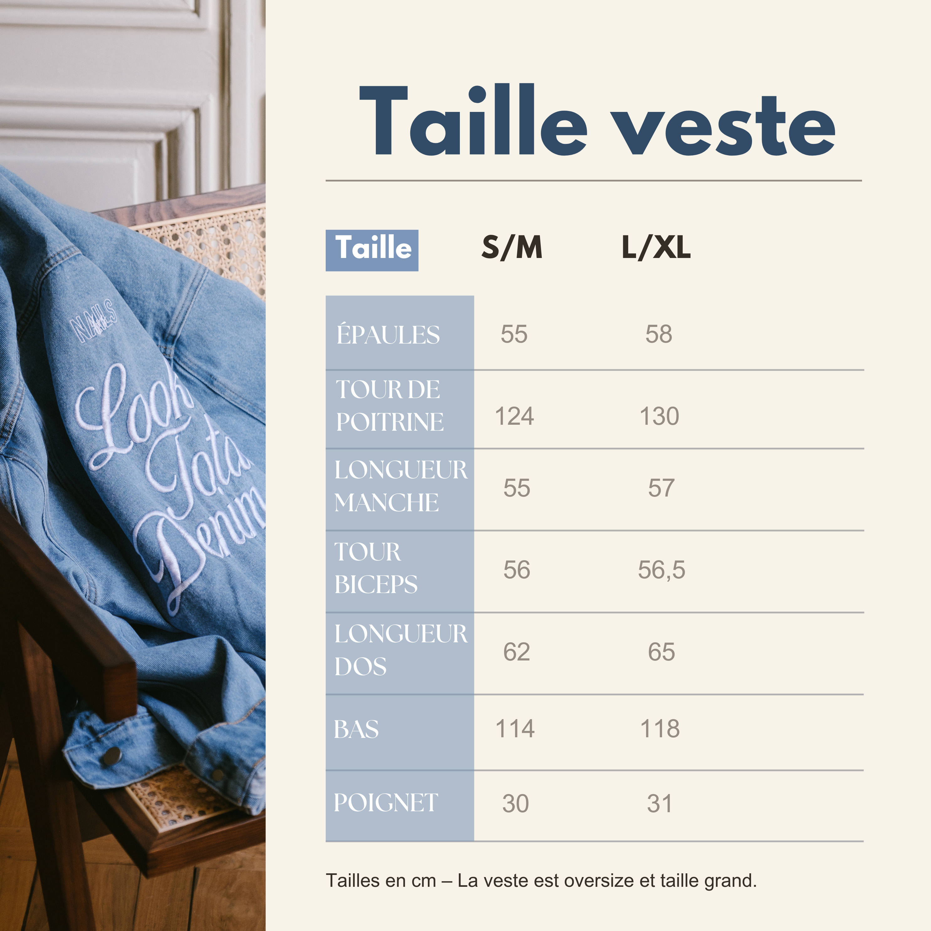 Veste en jean Total Look Denim