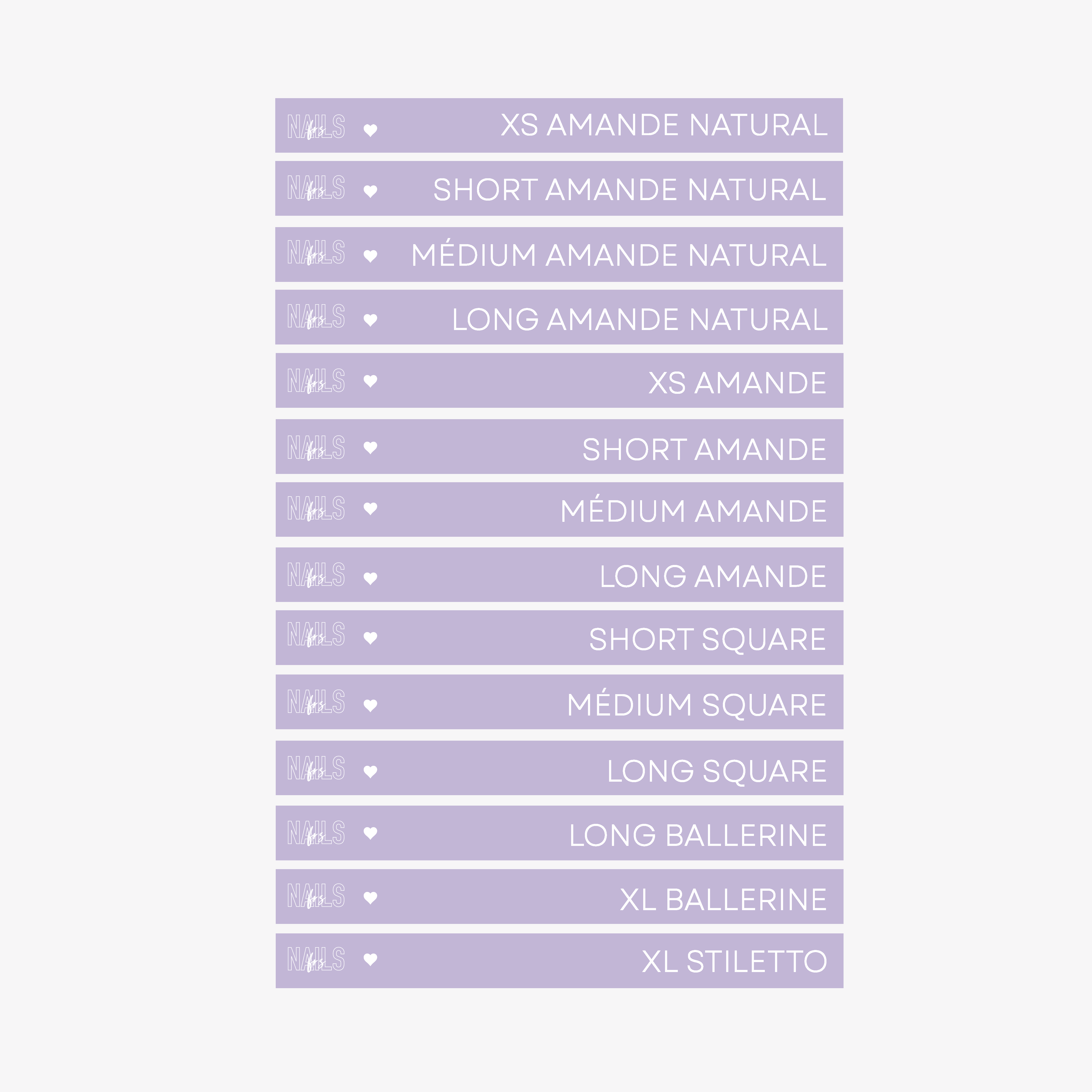 Stickers nuancier NAILS FRS