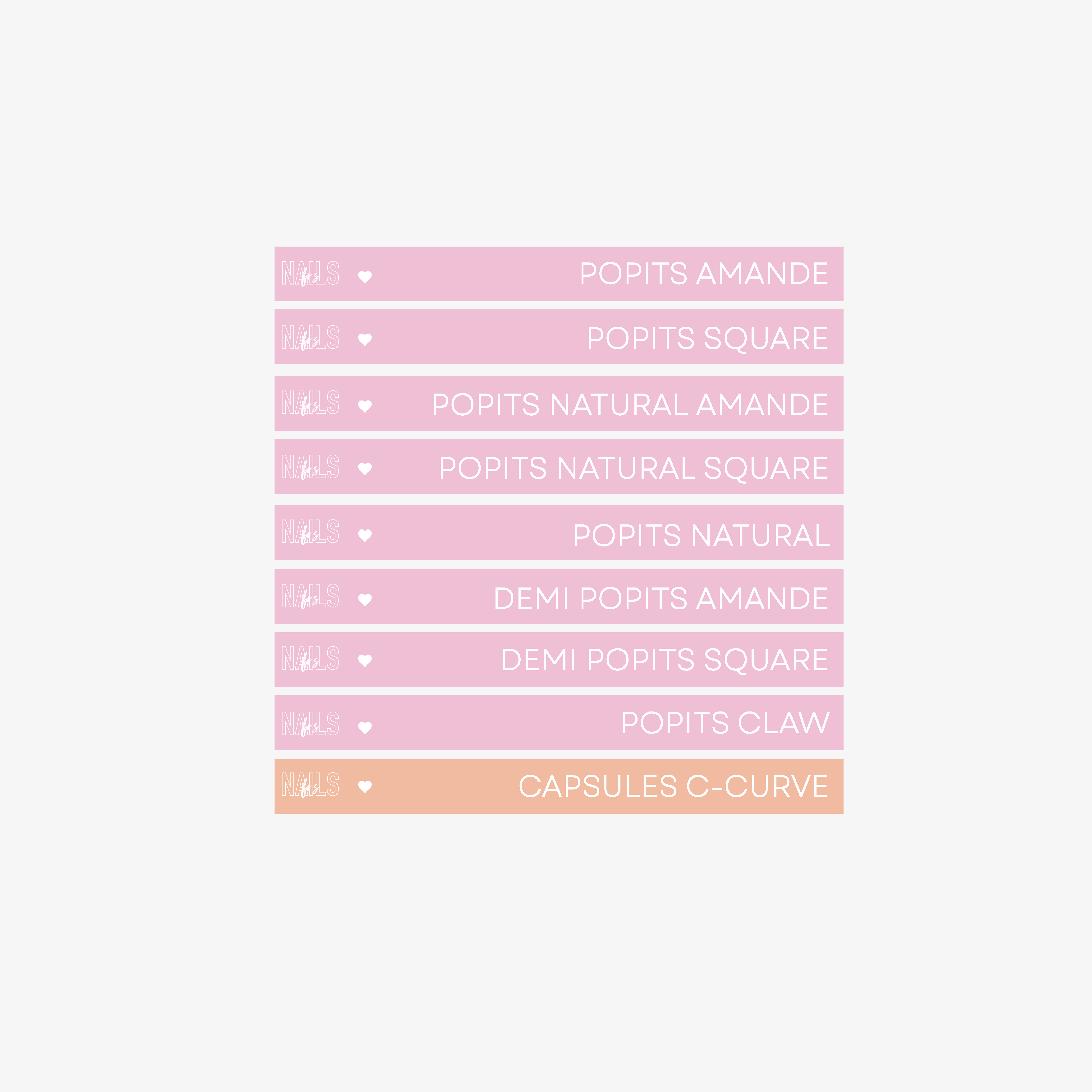 Stickers nuancier NAILS FRS