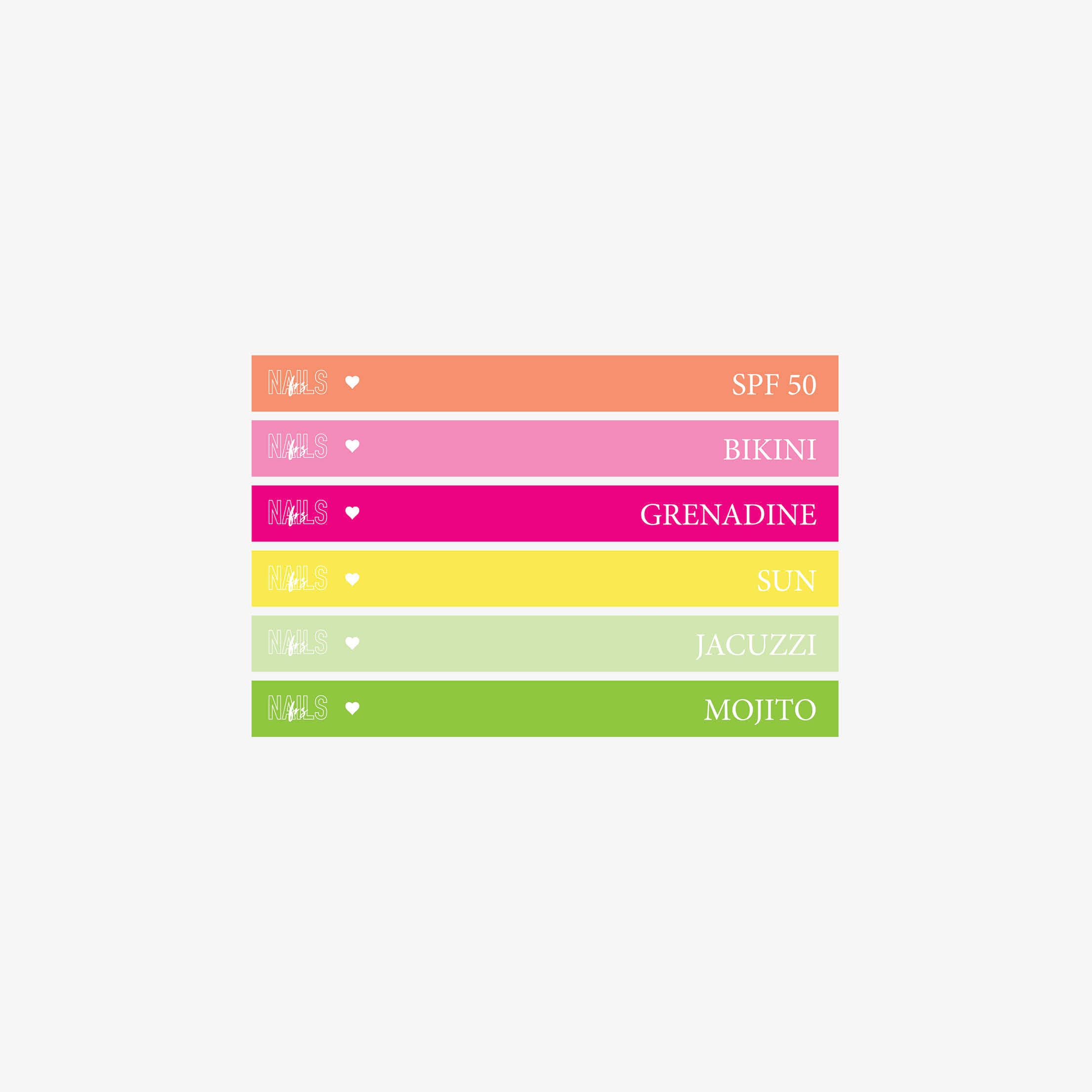 Stickers nuancier NAILS FRS - Nails frs