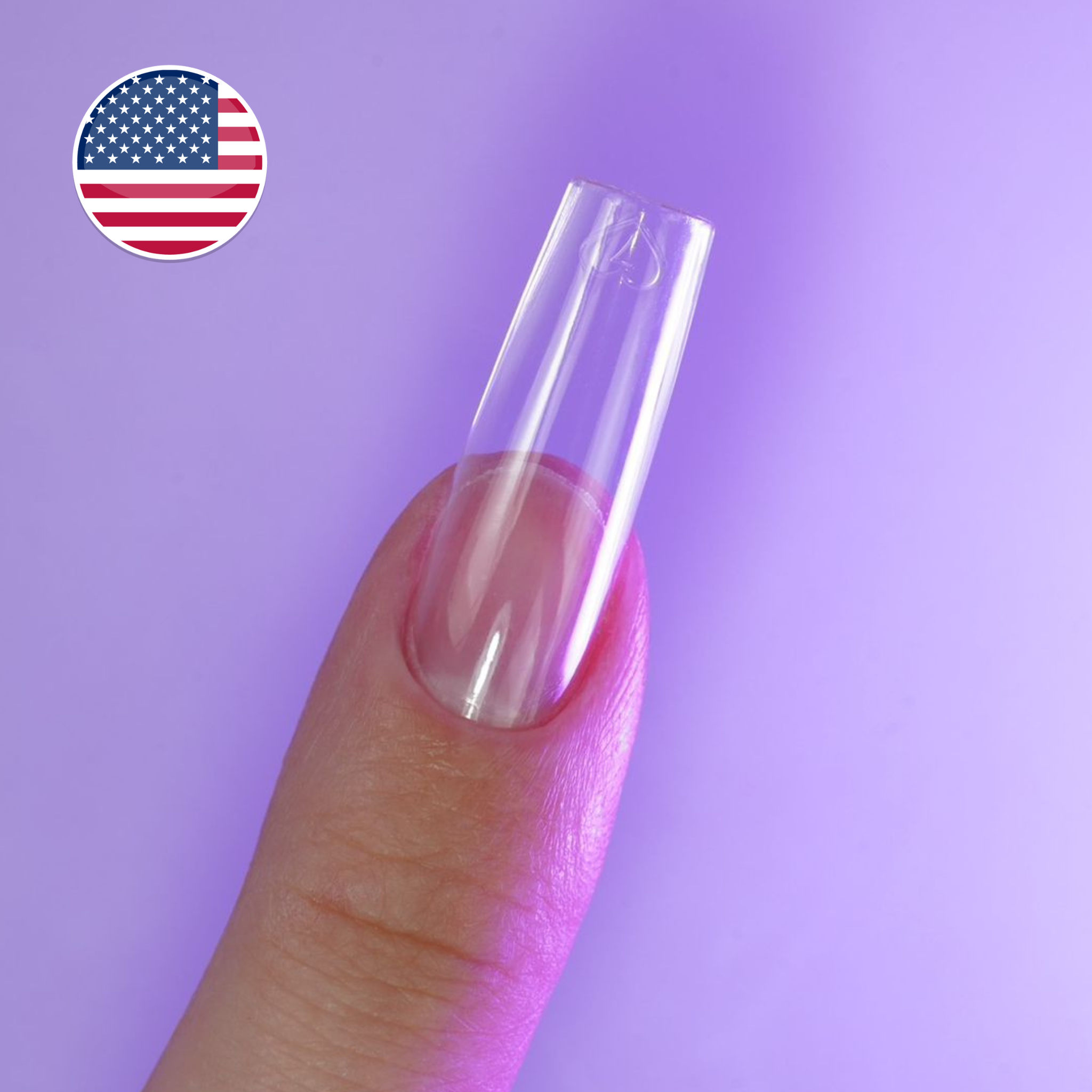 cap's nails long square - Capsules américaine