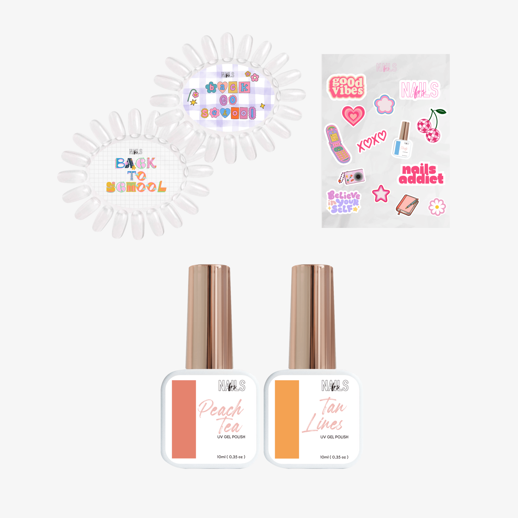 Kit semaine 2 — Gel polish Peach tea & Tan lines - NAILS FRS
