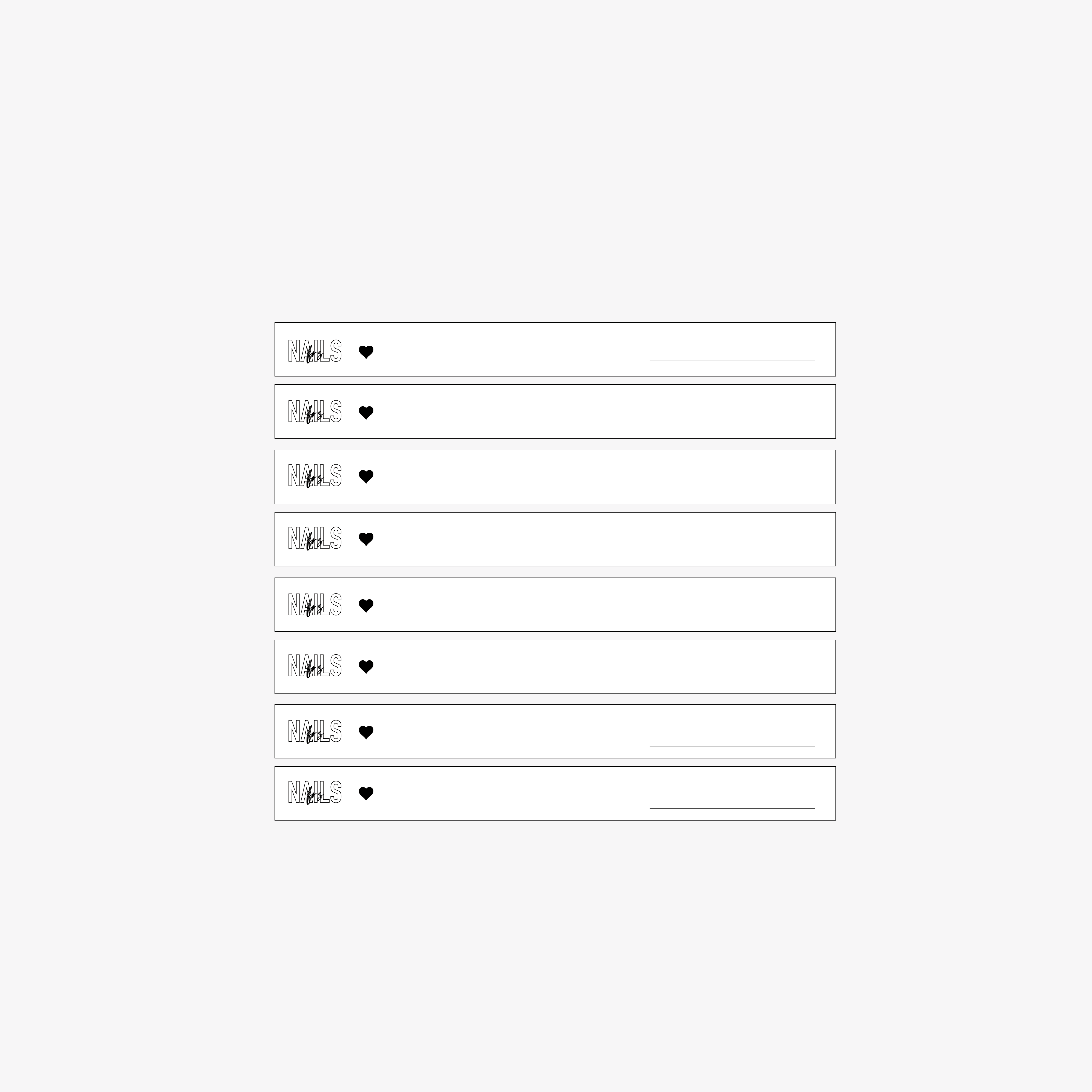 Stickers nuancier NAILS FRS