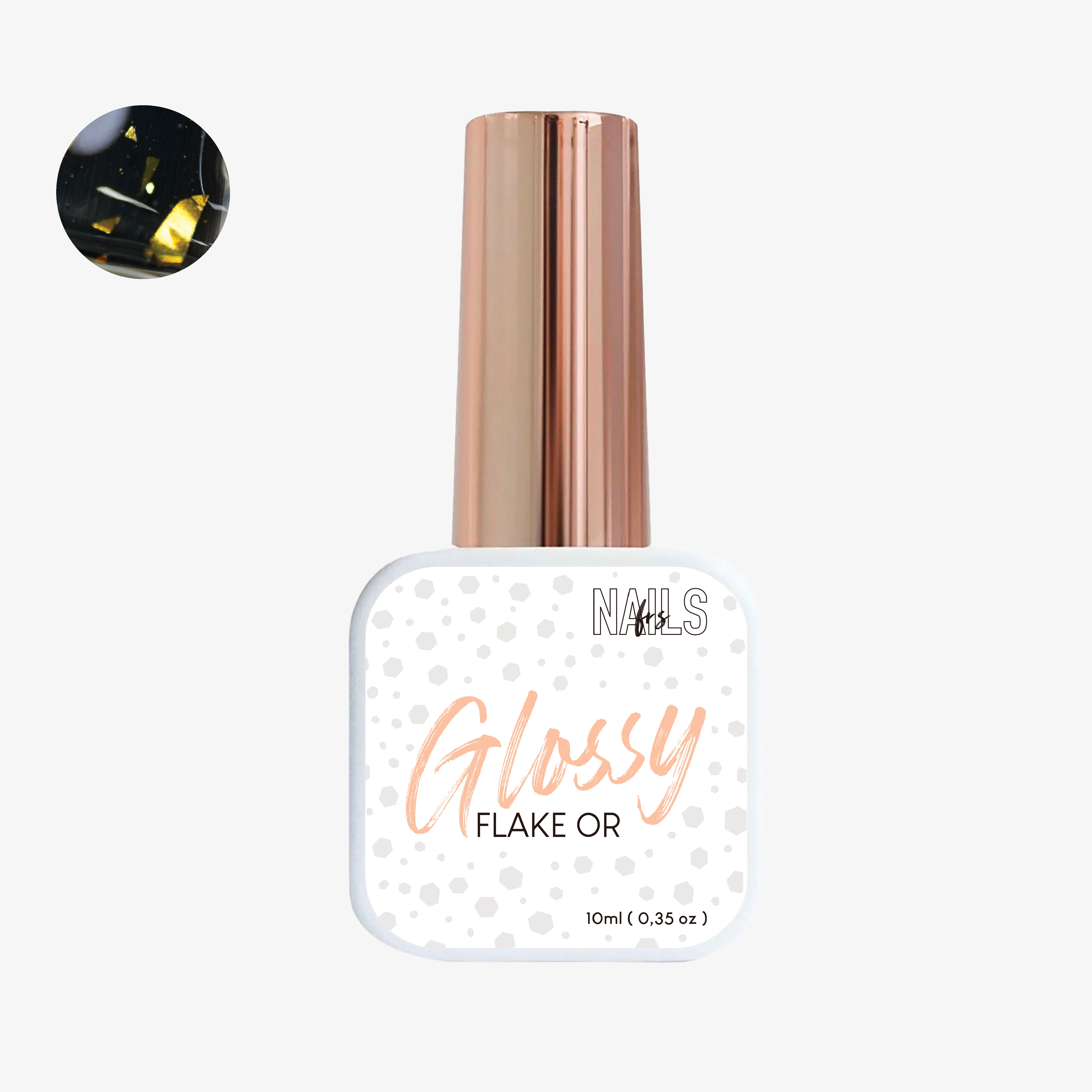 Top coat Glossy flake or - Nails frs