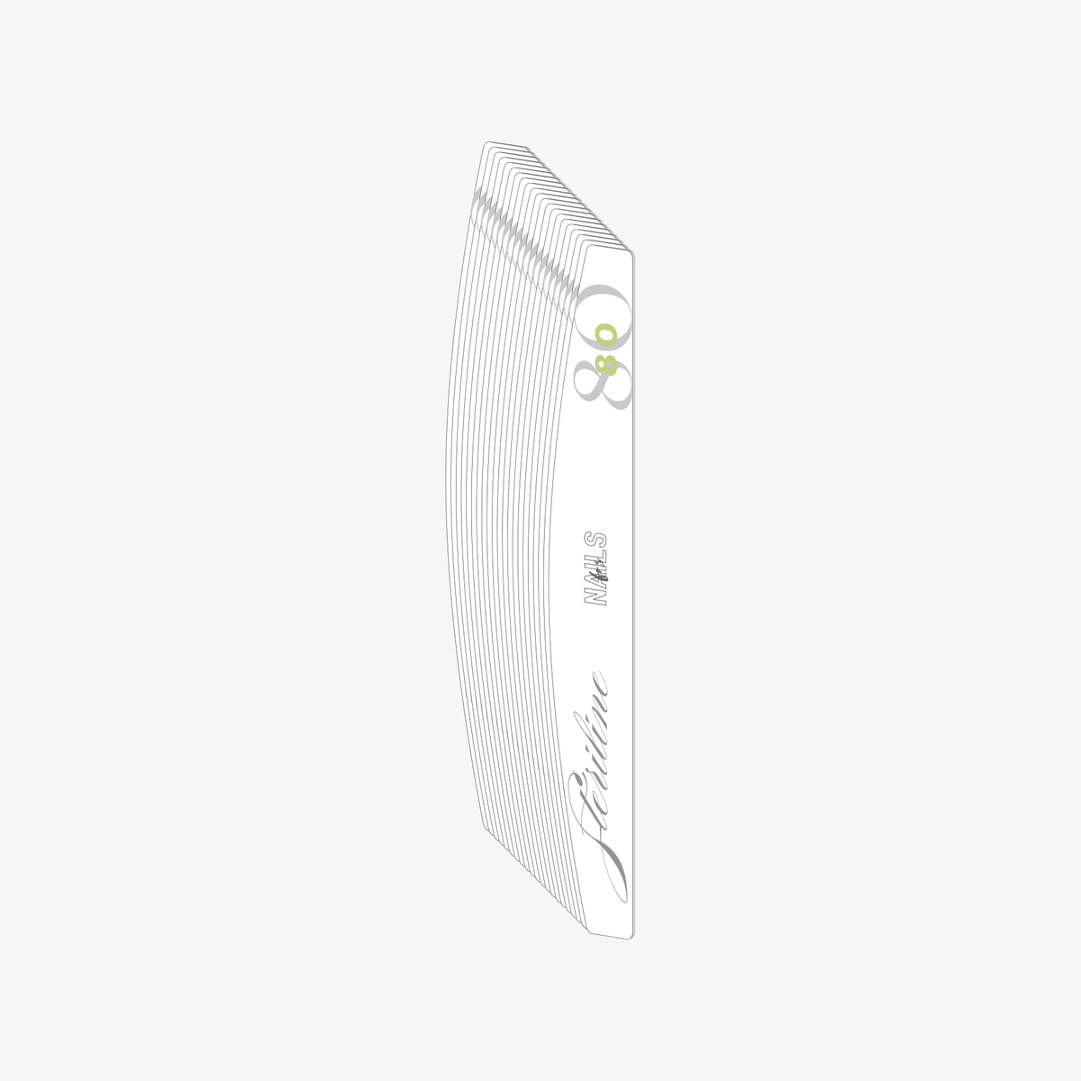 Recharge limes demi lune adhésives jetables 20pcs 80 - Lime NAILS FRS