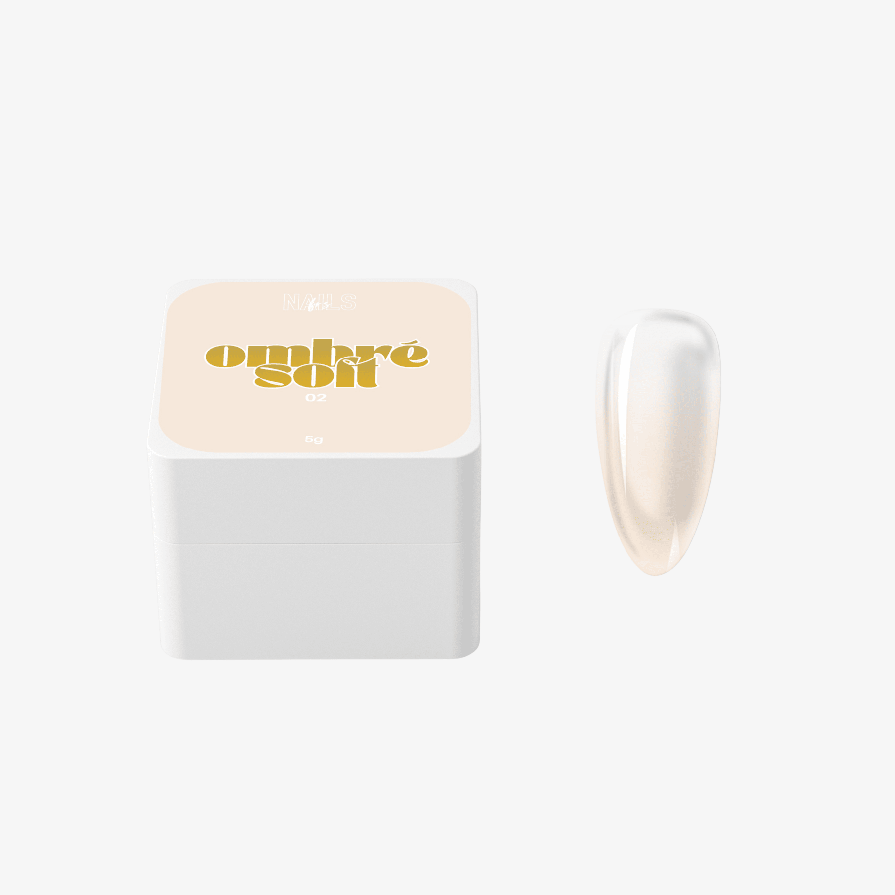 Ombré Soft 02 Beige - Gel Paint Dégradé Nude - NAILS FRS