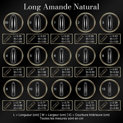 cap's nails long amande natural - Capsules américaine