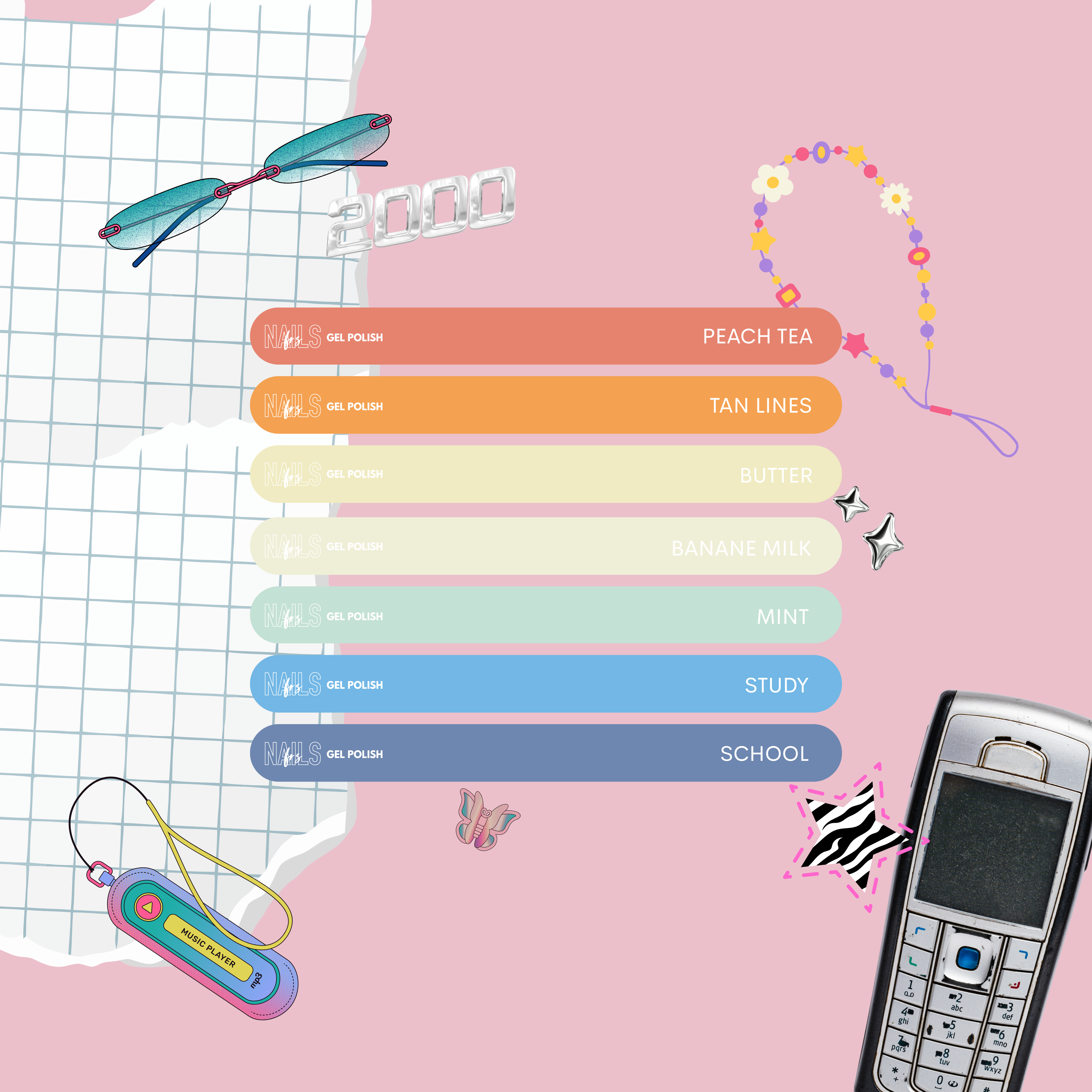 Stickers Nuancier Vernis Semi-Permanent - Présentoir Gel Polish NAILS FRS (2026)