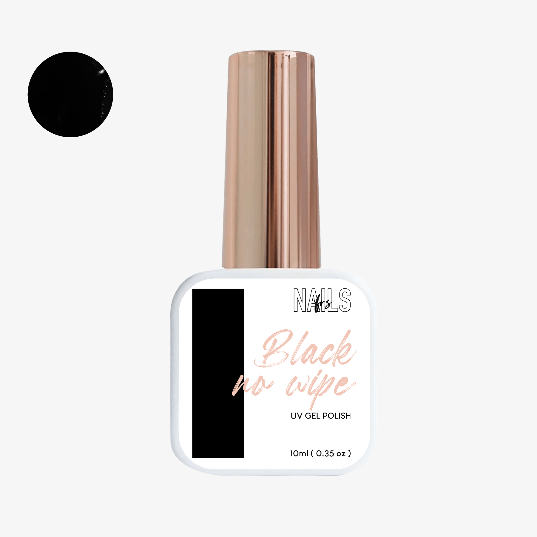 Gel polish black no wipe - NAILS FRS