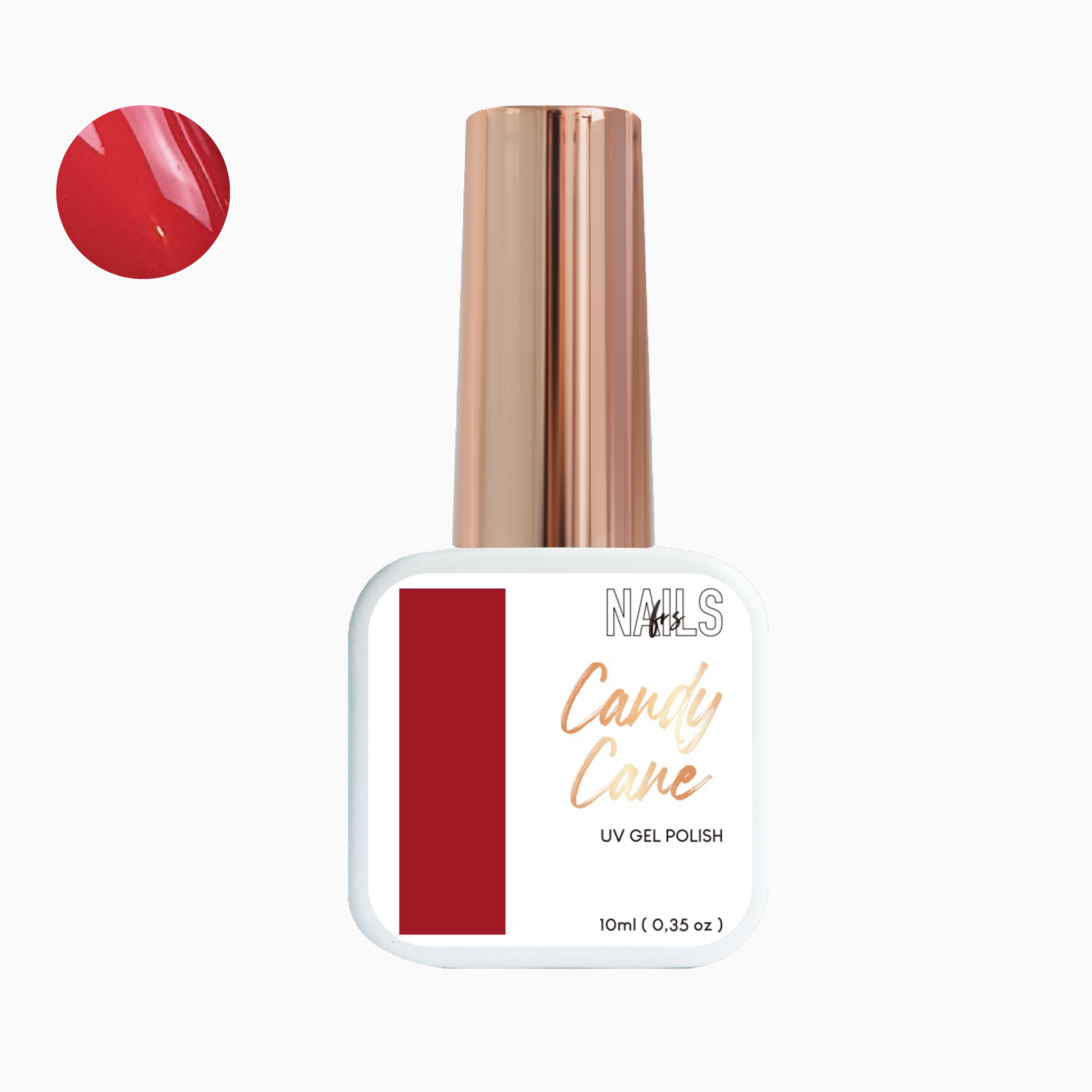 Gel polish Candy cane
