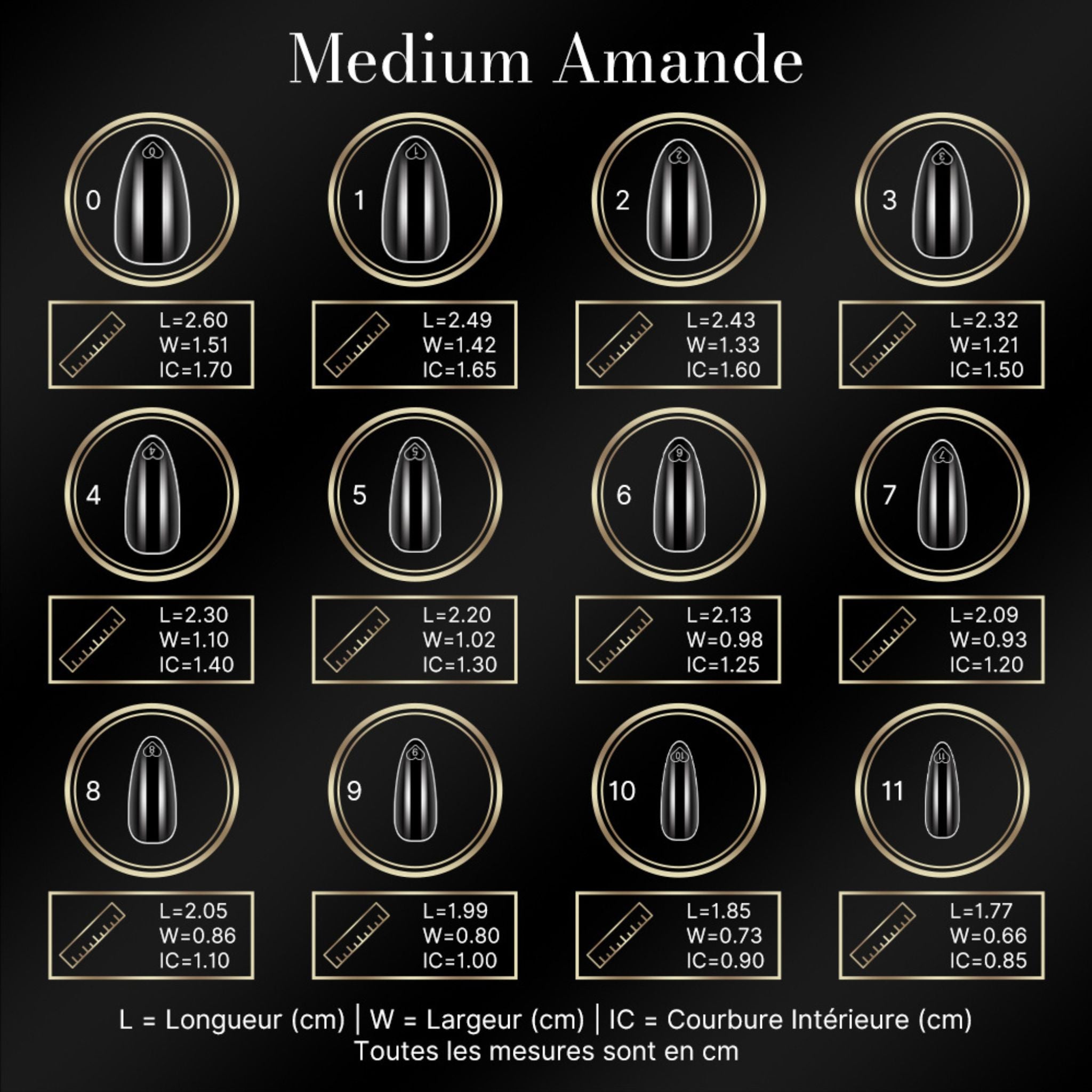 cap's nails medium amande - Capsules américaine