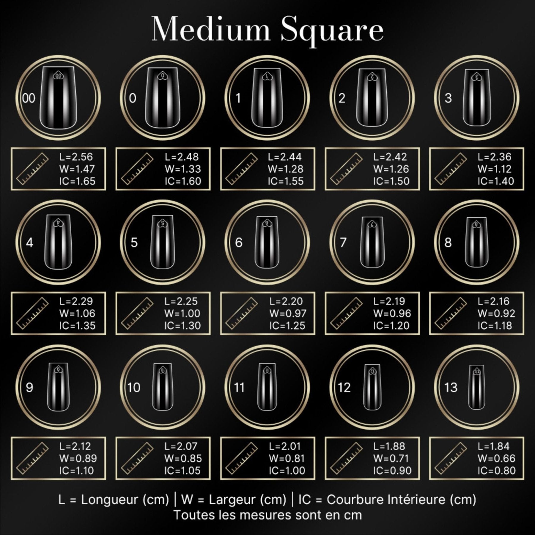 cap's nails médium square - Capsules américaine - NAILS FRS