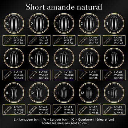 cap's nails short amande natural - Capsules américaine