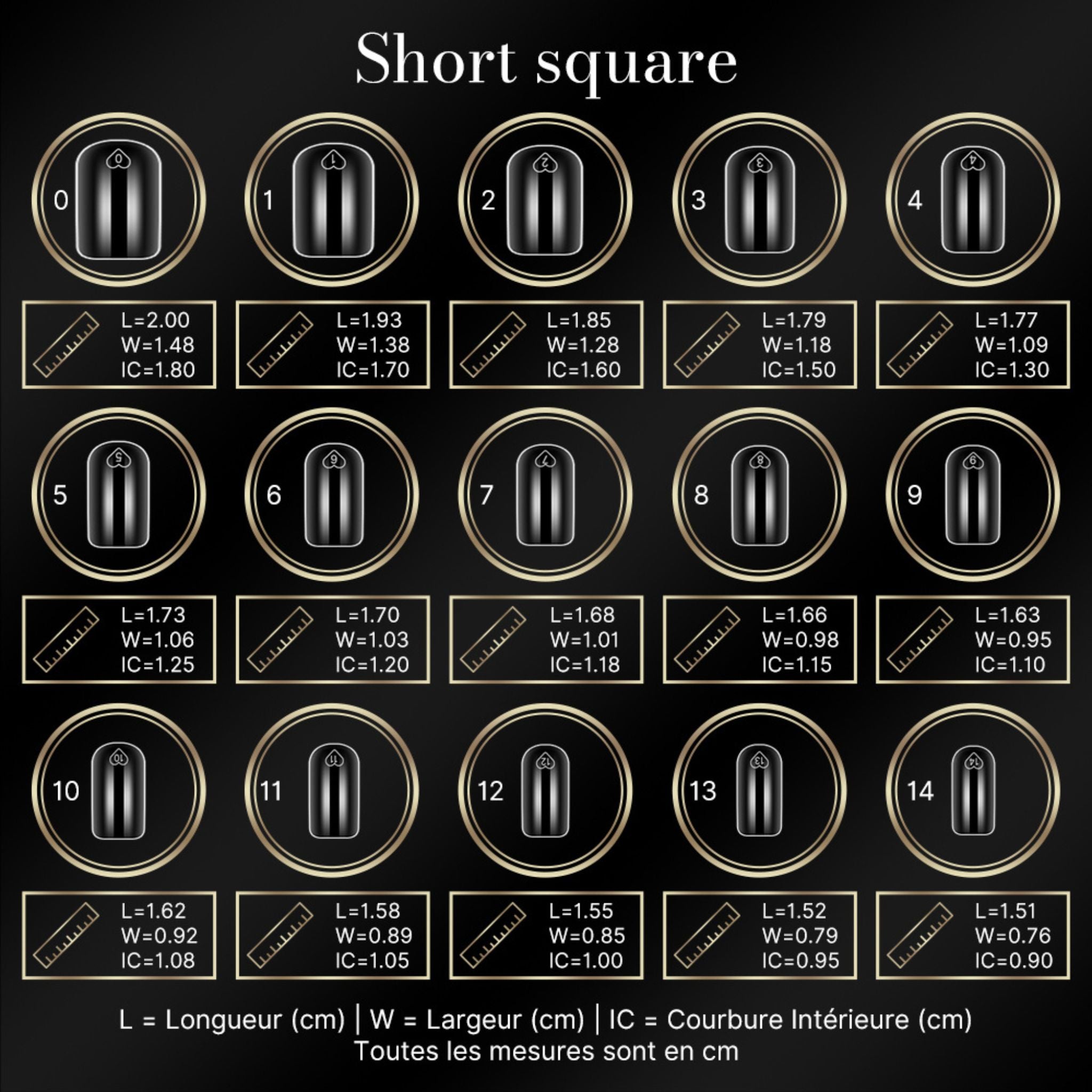 cap's nails short square - Capsules américaine