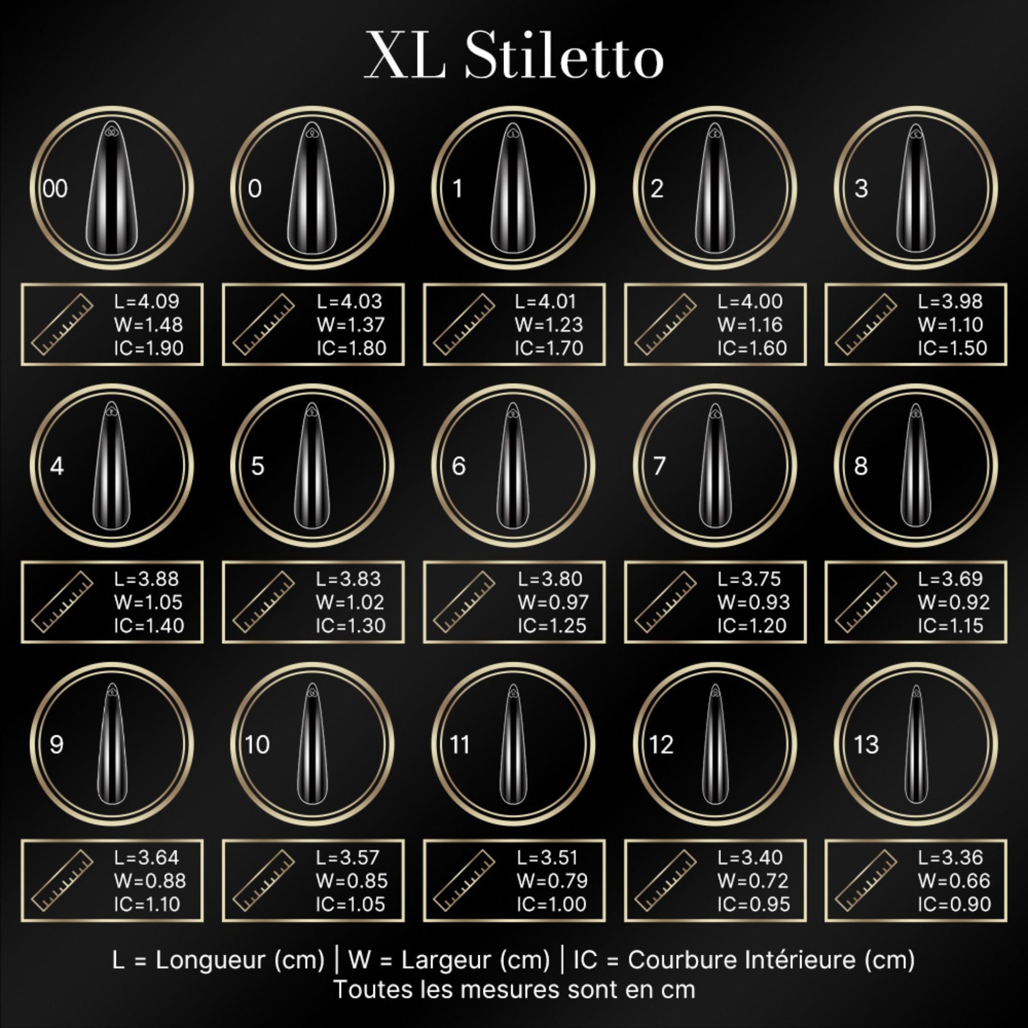 cap's nails XL stiletto - Capsules américaine