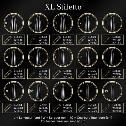 cap's nails XL stiletto - Capsules américaine