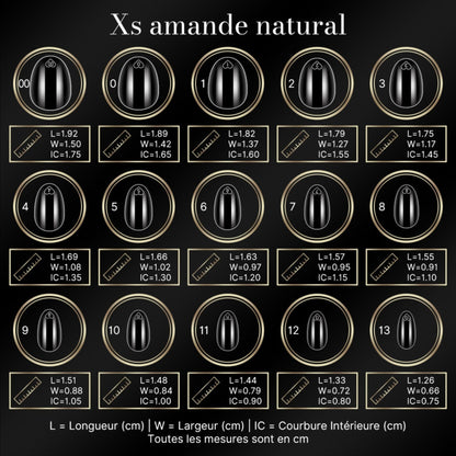 cap's nails XS amande natural - Capsules américaine - NAILS FRS
